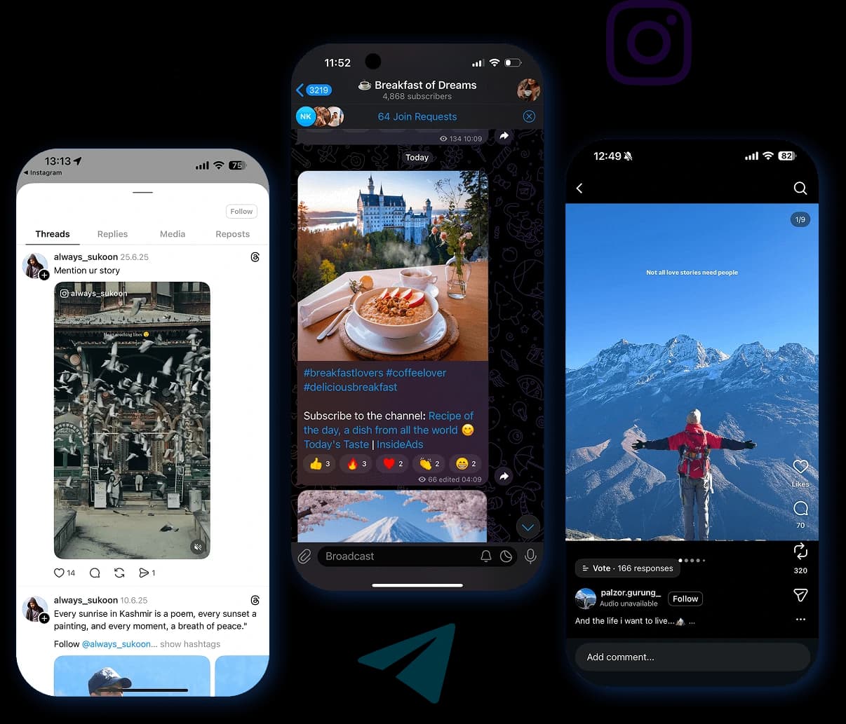 Creator examples on mobile screens